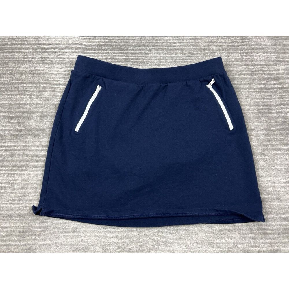 Kim Rogers Skorts Womens 8‎ Blue Knee Length Cotton Blend Shorts Lined Skirt